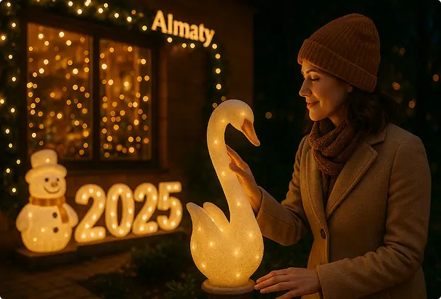 Новогодние фигуры из пенопласта и садовая скульптура в Алматы